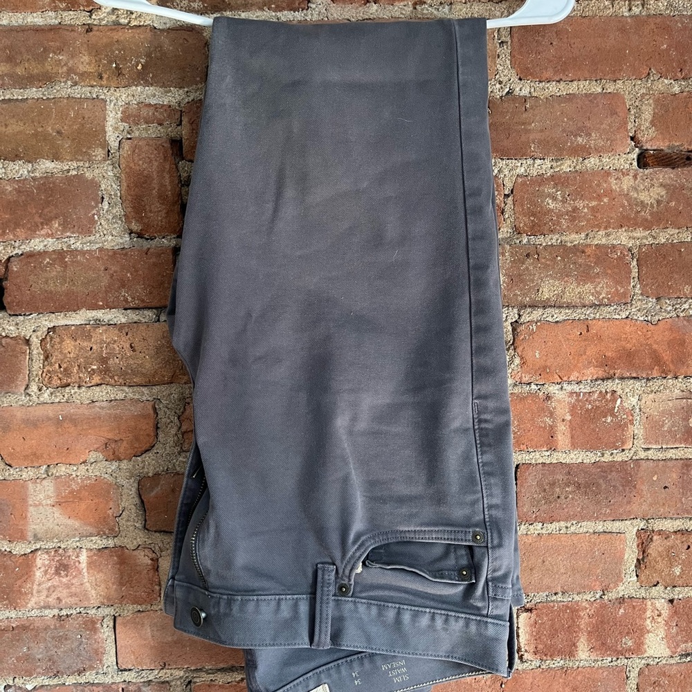 Men's Blue Straight Khakis